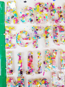 A Set of Disco Sprinkle Unicorn Letters(Upper and Lowercase)