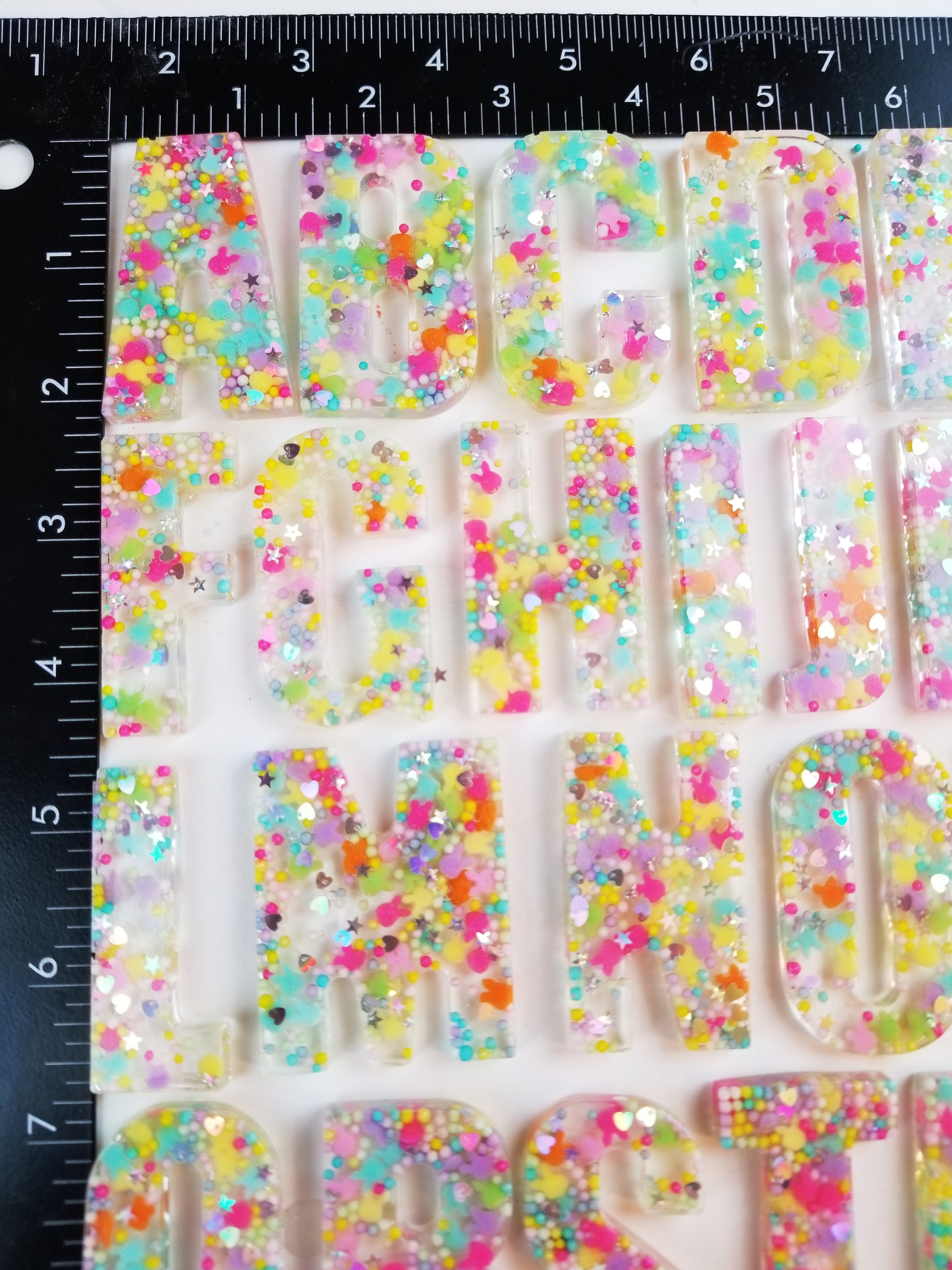 A Set of Easter Bunny Sprinkle Letters (Uppercase)
