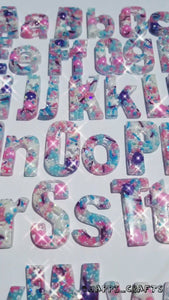 A Set of Super Sparkle Princess Sprinkle letters (Upper and lower case)