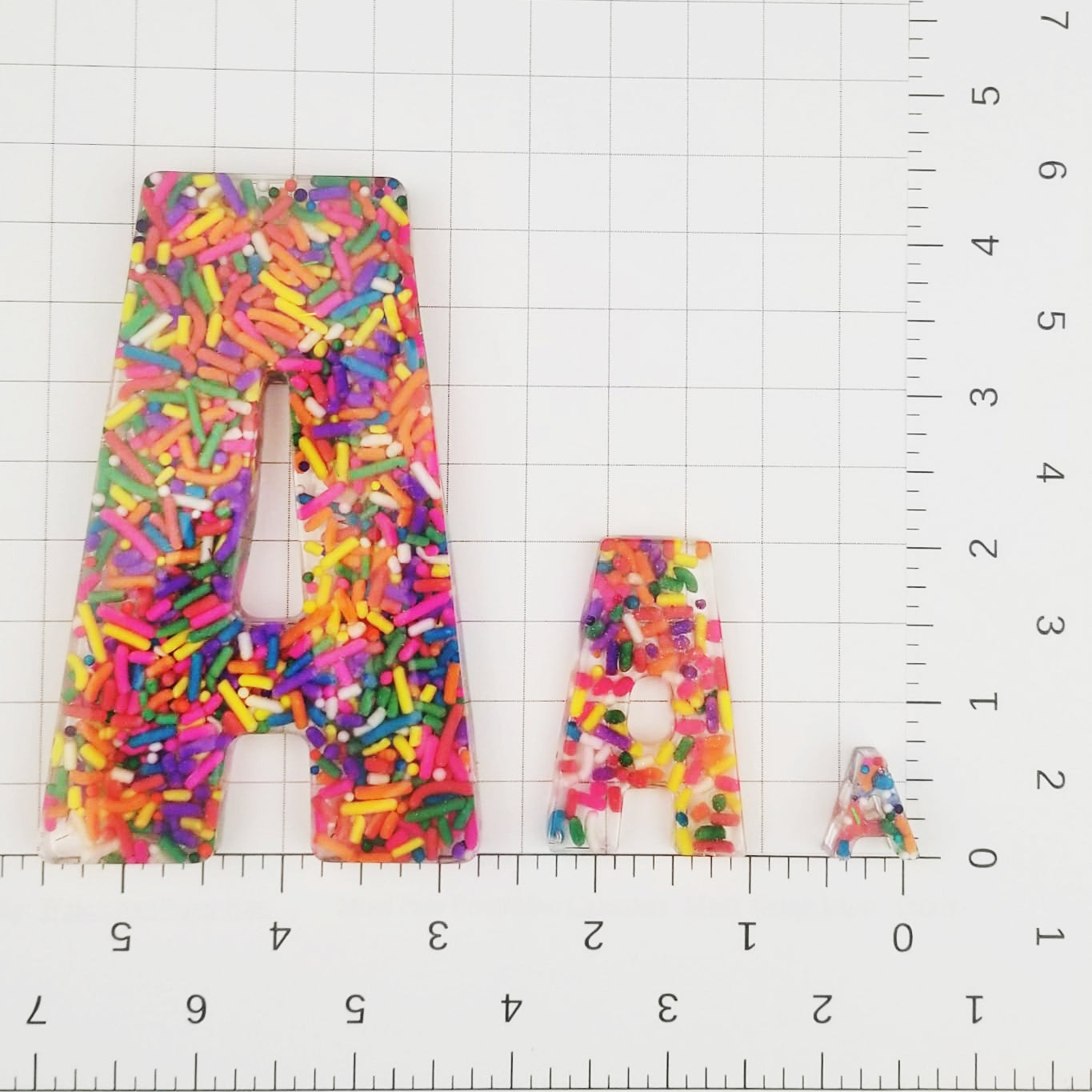 A set of Confetti Sprinkle Letters