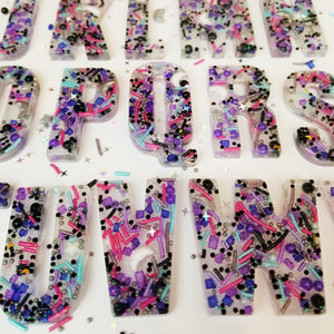 A Set of Space Sprinkle letters