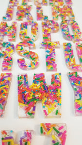 A set of Confetti Sprinkle Letters