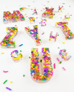 A Set of Large Uppercase Sprinkle Letters