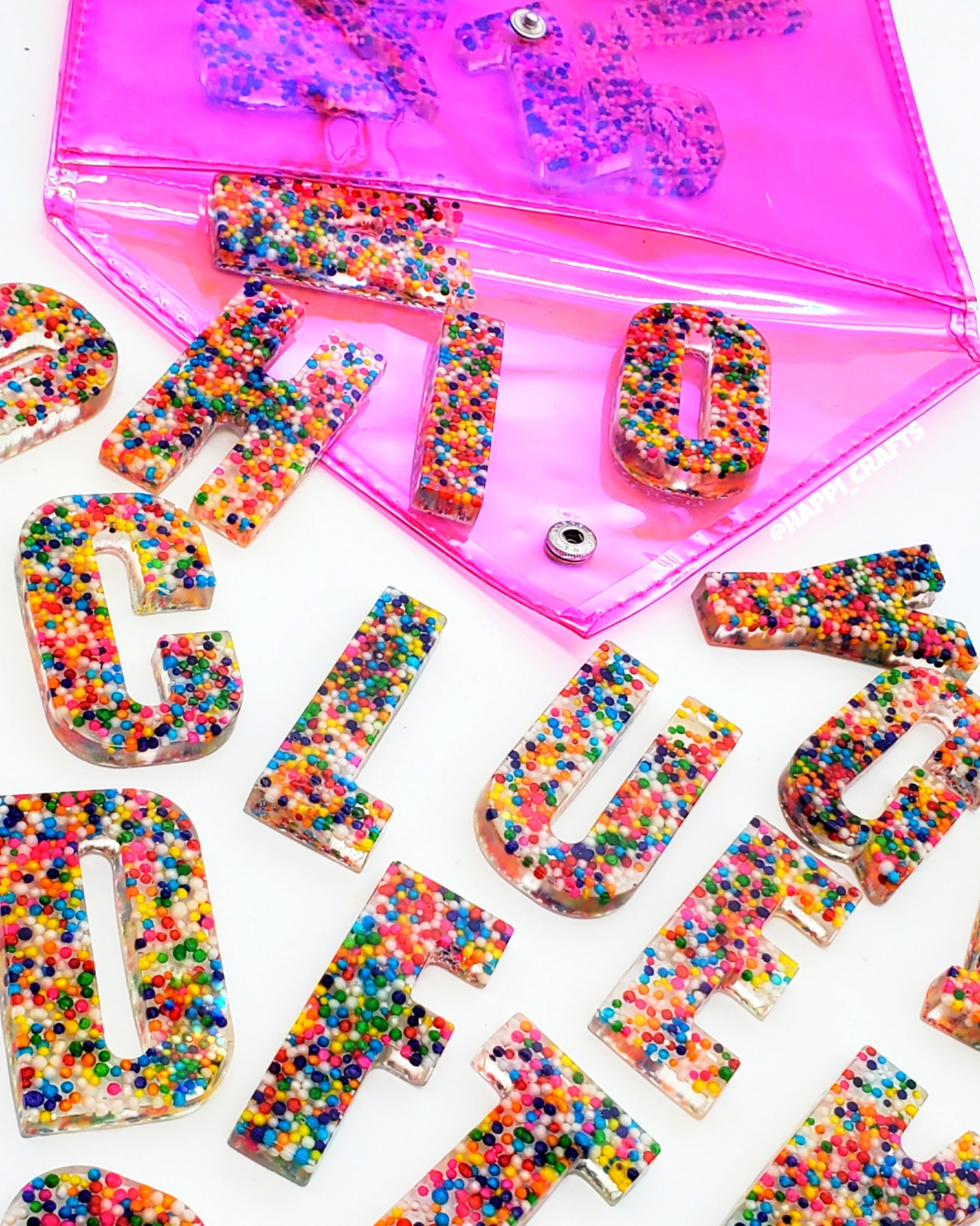 A Set of Large Uppercase Sprinkle Letters
