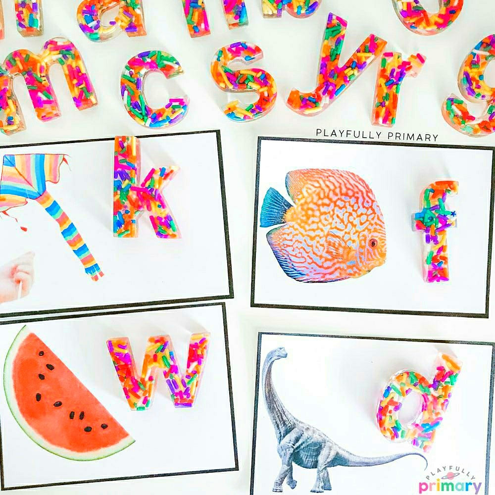 A Large Set of UPPER & LOWERCASE Sprinkle Letters