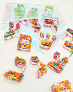 A Hebrew Sprinkle Letter Set