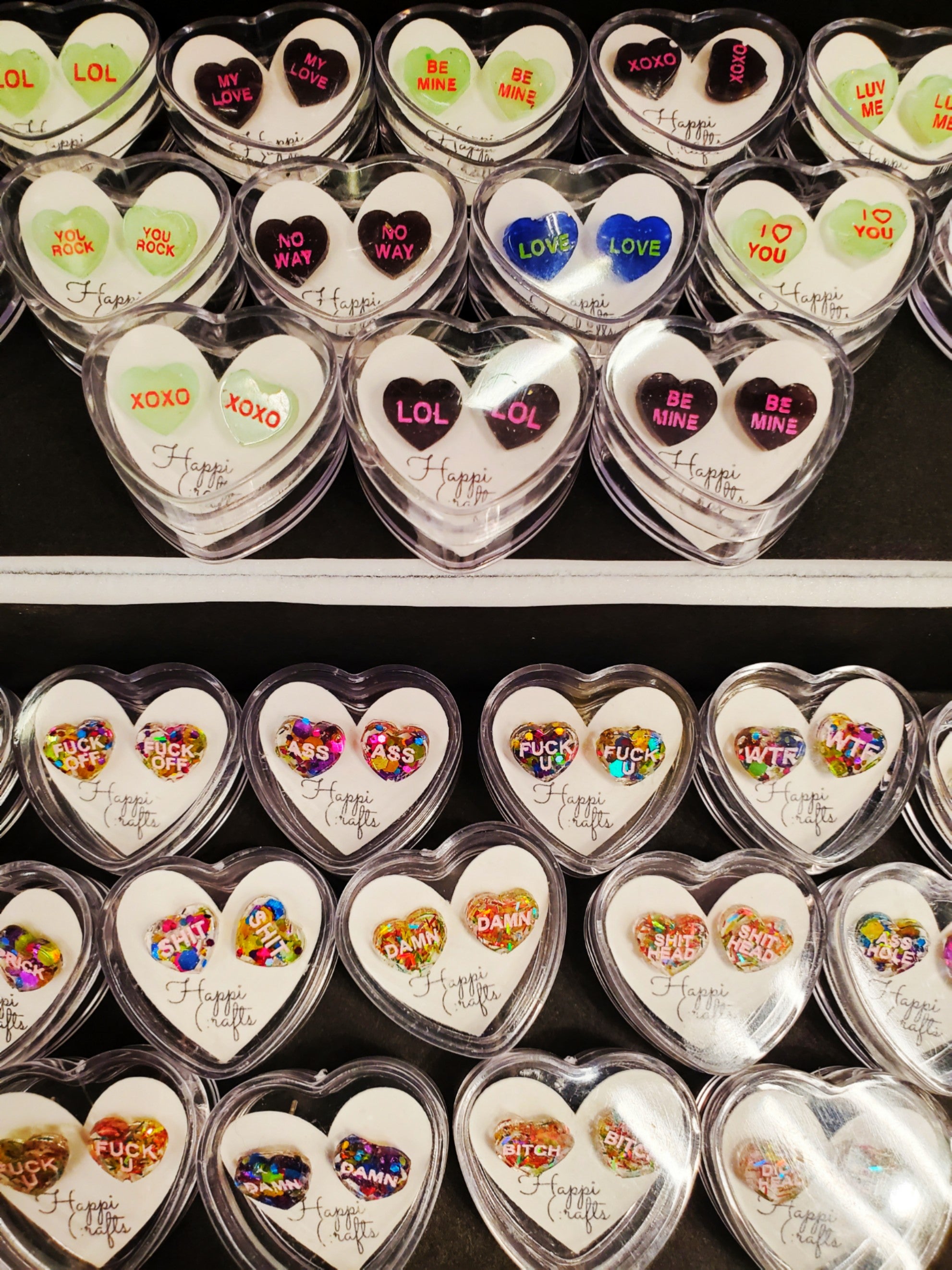 A set of Sweetheart Earrings