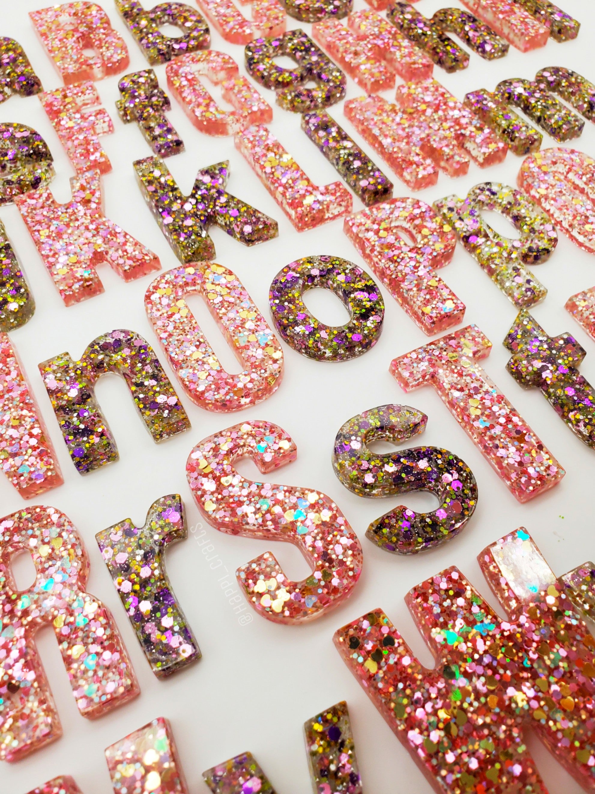 A Rose Gold Alphabet Set