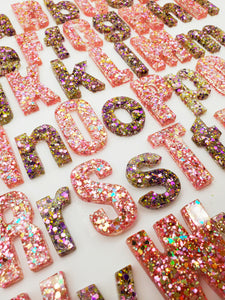A Rose Gold Alphabet Set