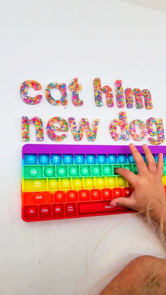 Rainbow Keyboard Pop it – Happi Crafts