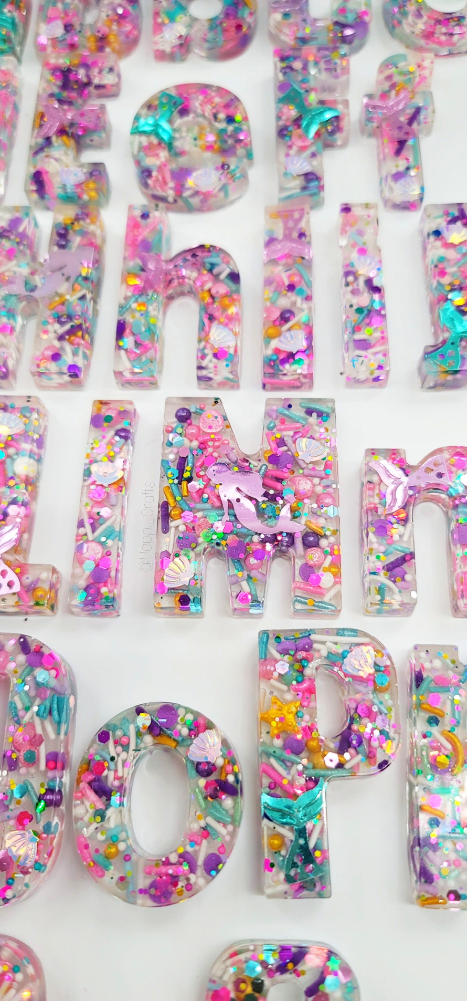A Set of Mermaid Treasure Alphabet Letters Uppercase (Large)