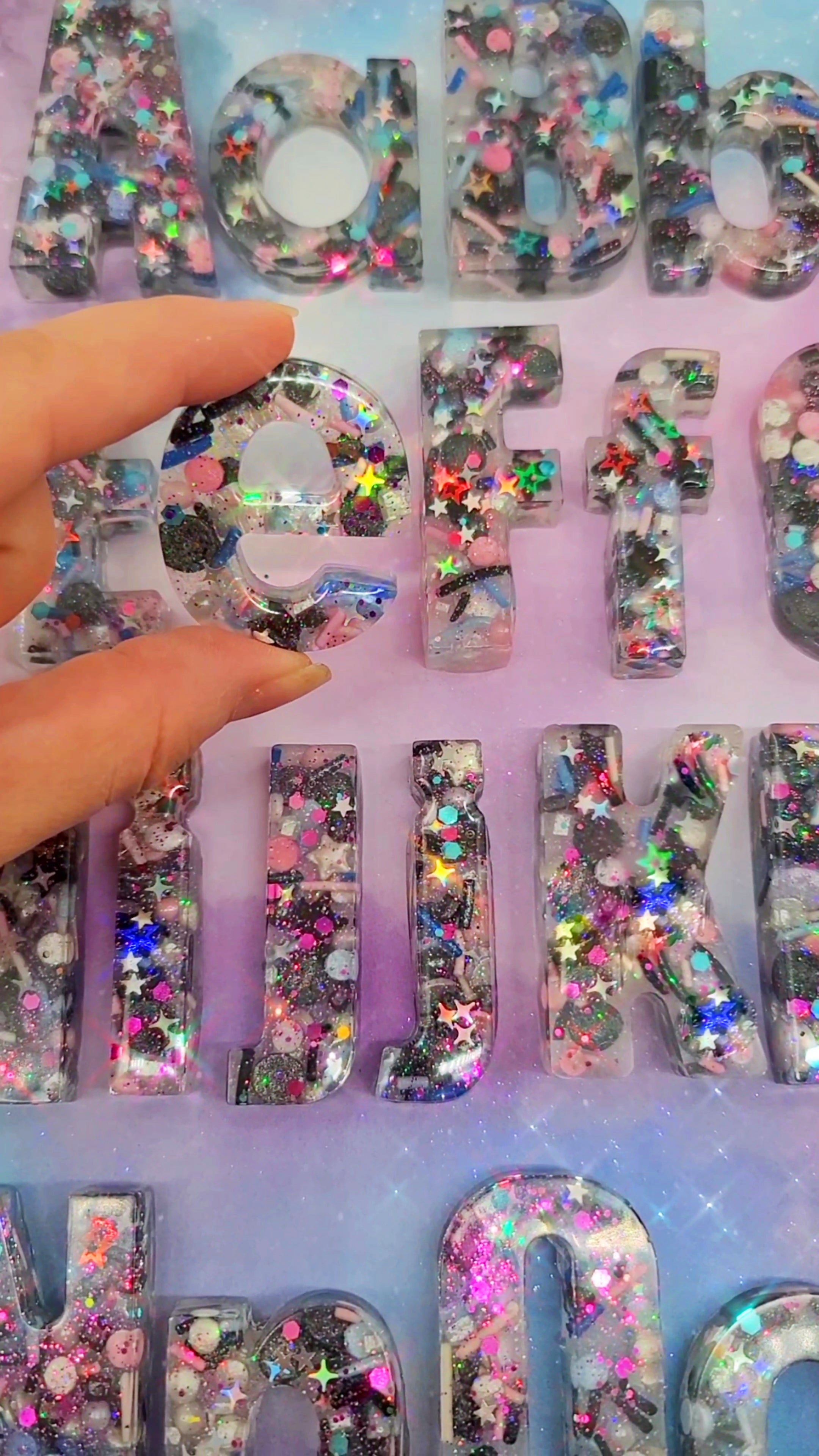 A Combo Set of Space Sprinkle letters (Upper and Lowercase)
