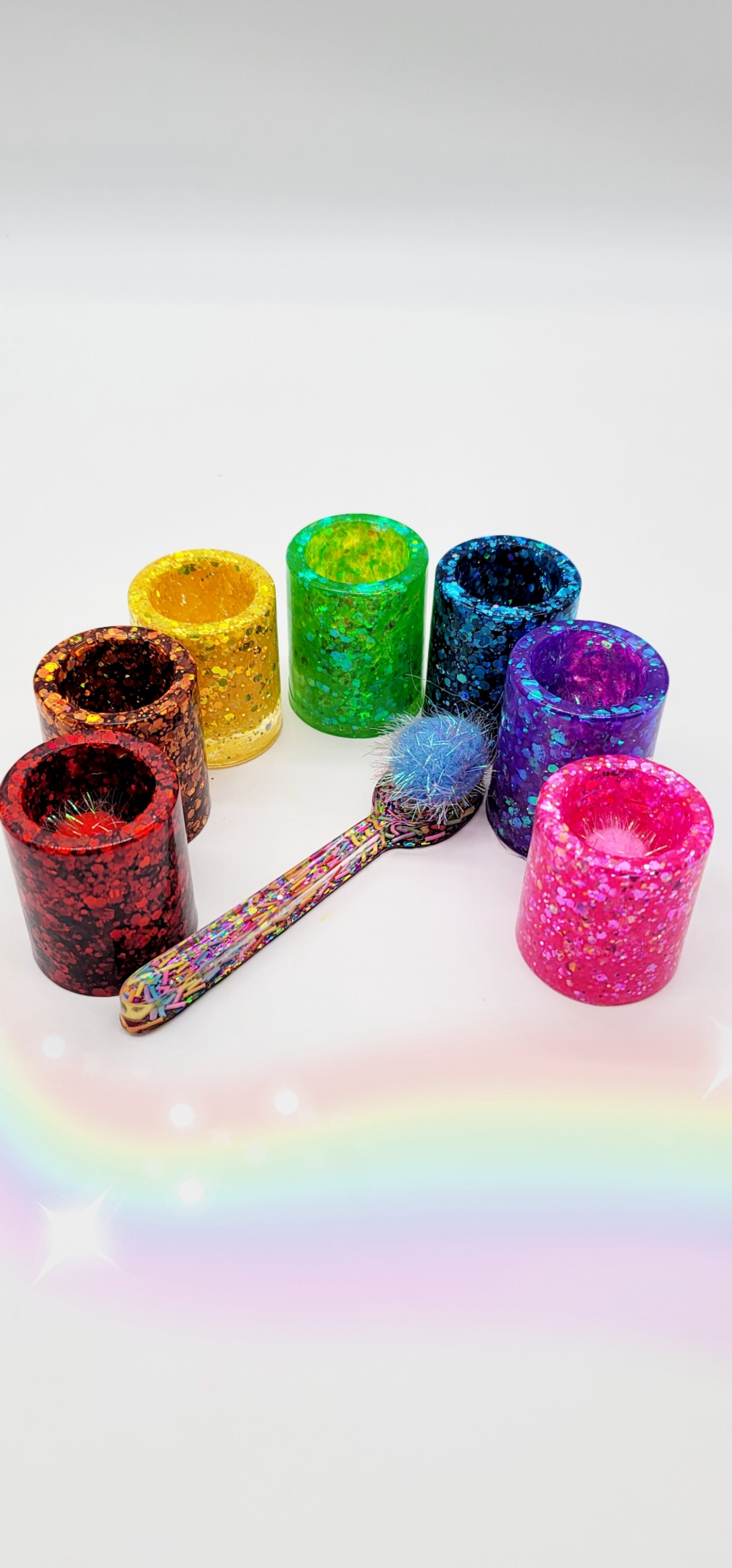 A Set of Rainbow Sorting Cups