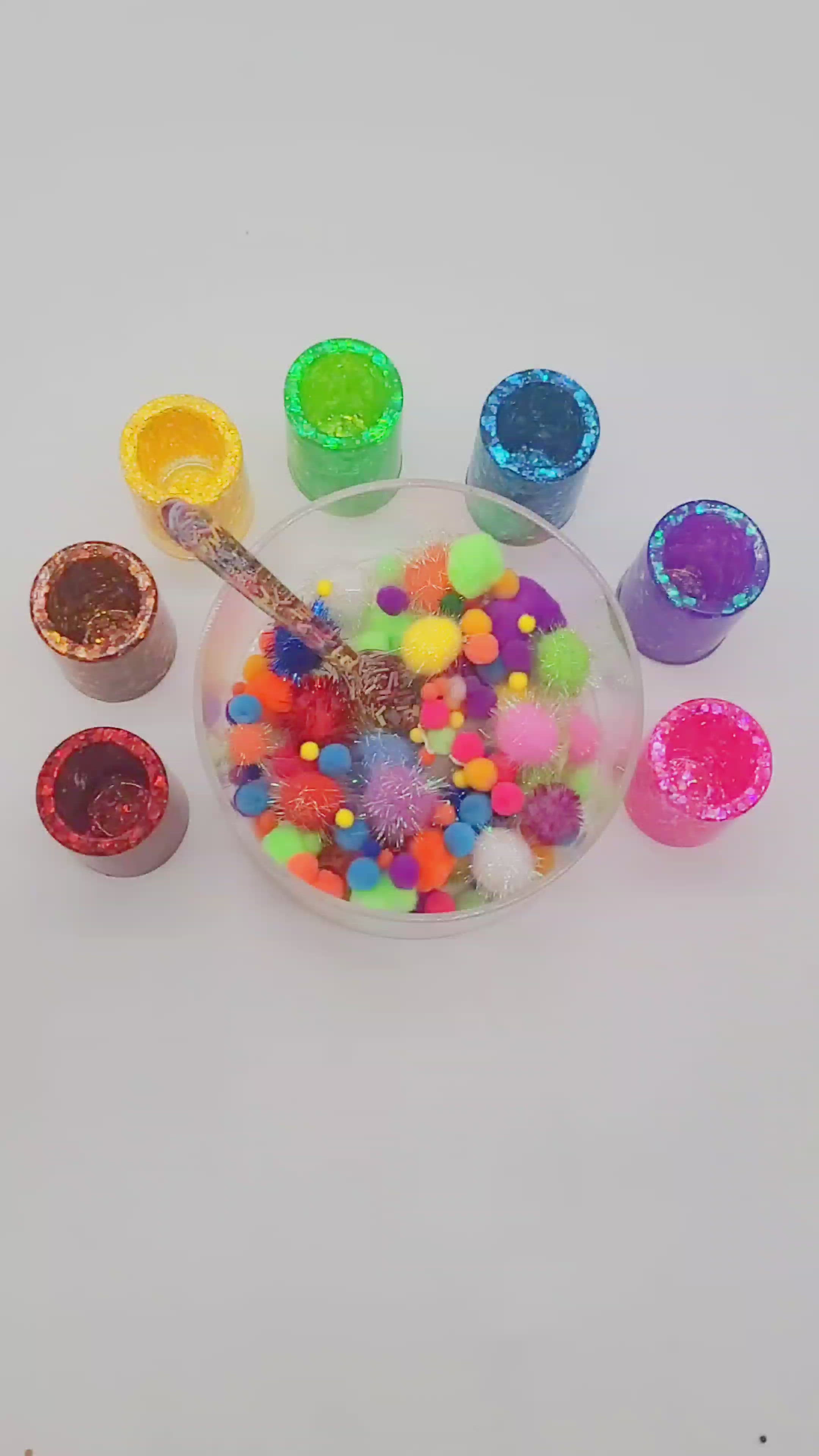 A Set of Rainbow Sorting Cups